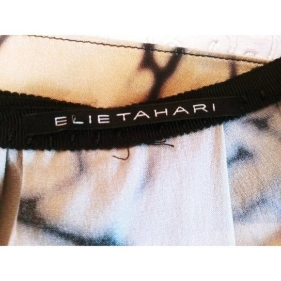 Elie TAHARI Silk Lightweight Keyhole Back Bow‎ Tie Blouse - Picture 5 of 11